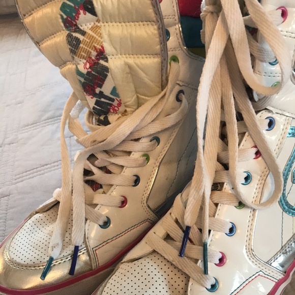 Baby Phat high top tennis shoes sneakers colorful 8.5 rainbow - Picture 4 of 11